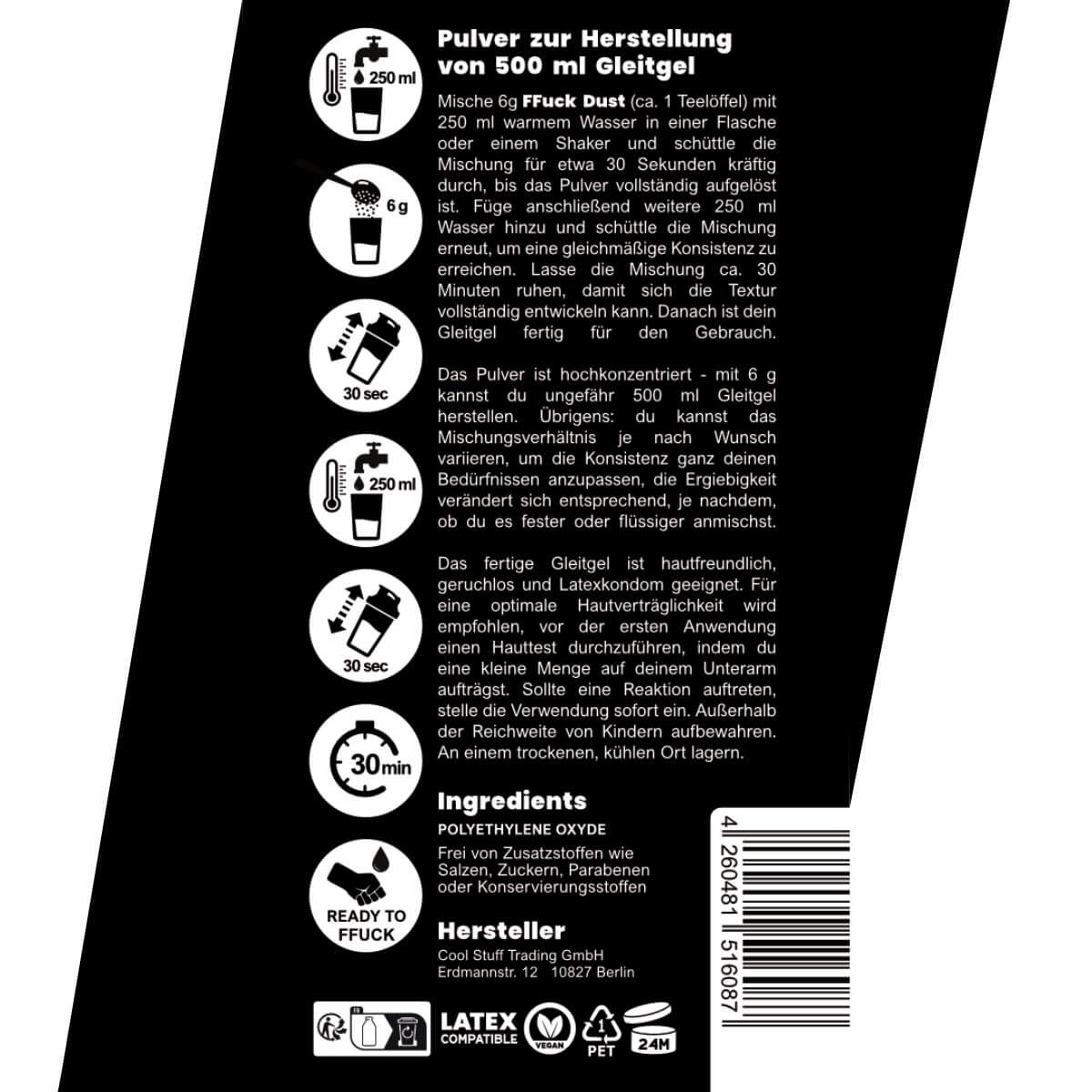 FFUCK DUST BY FIST CLUB - POWDER LUBE PROBIER-SACHET