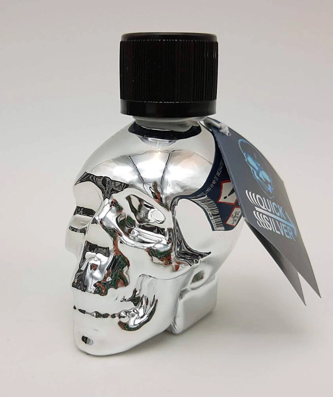 QuickSilver Skull Glass Bottle enlarged